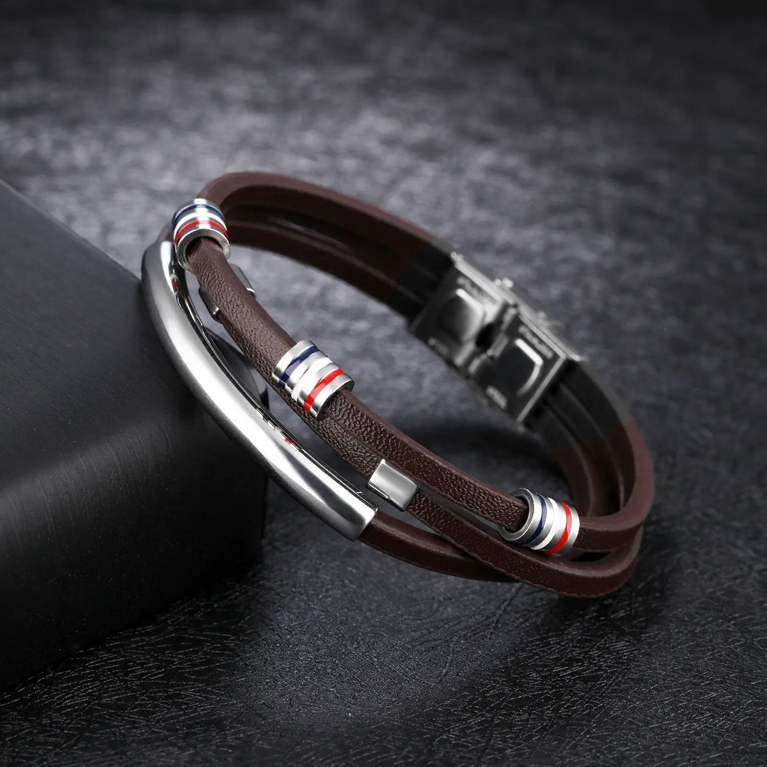 Pulsera de Cuero Trenzado para Hombres