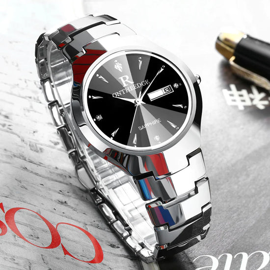 Reloj de Cuarzo de Acero de Tungsteno para Hombre