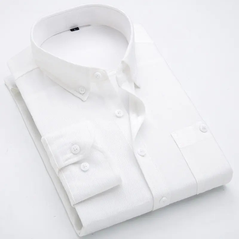 Camisa de Pana Delgada de Manga Larga para Hombre