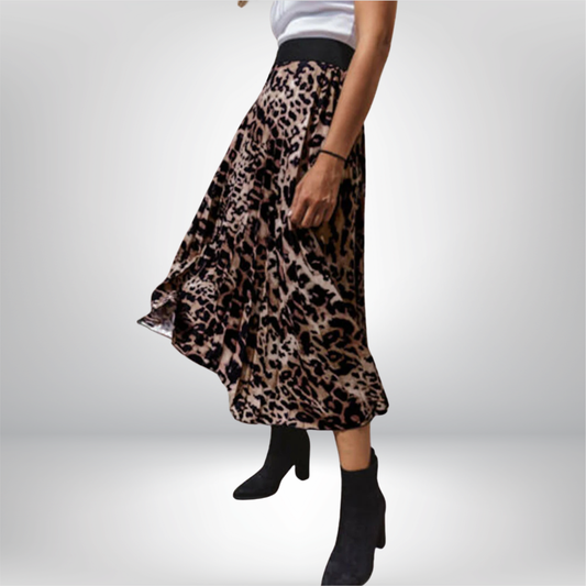 Falda Mini A-Line Sexy de Estampado de Leopardo para Mujer