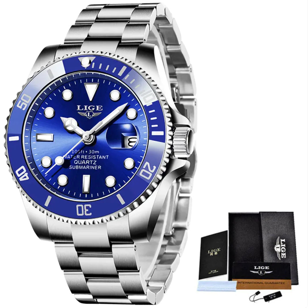 Reloj de Cuarzo Impermeable para Hombre