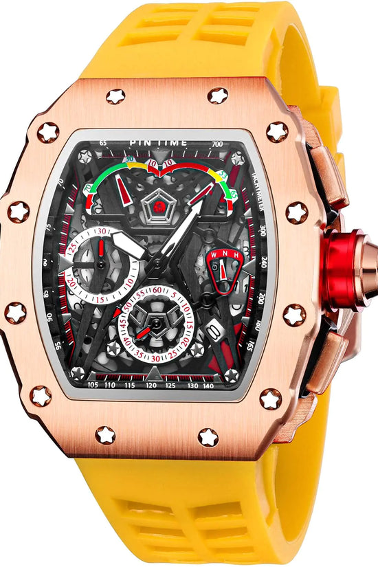 Reloj cronógrafo FANMIS Luxe Square Tonneau para hombre
