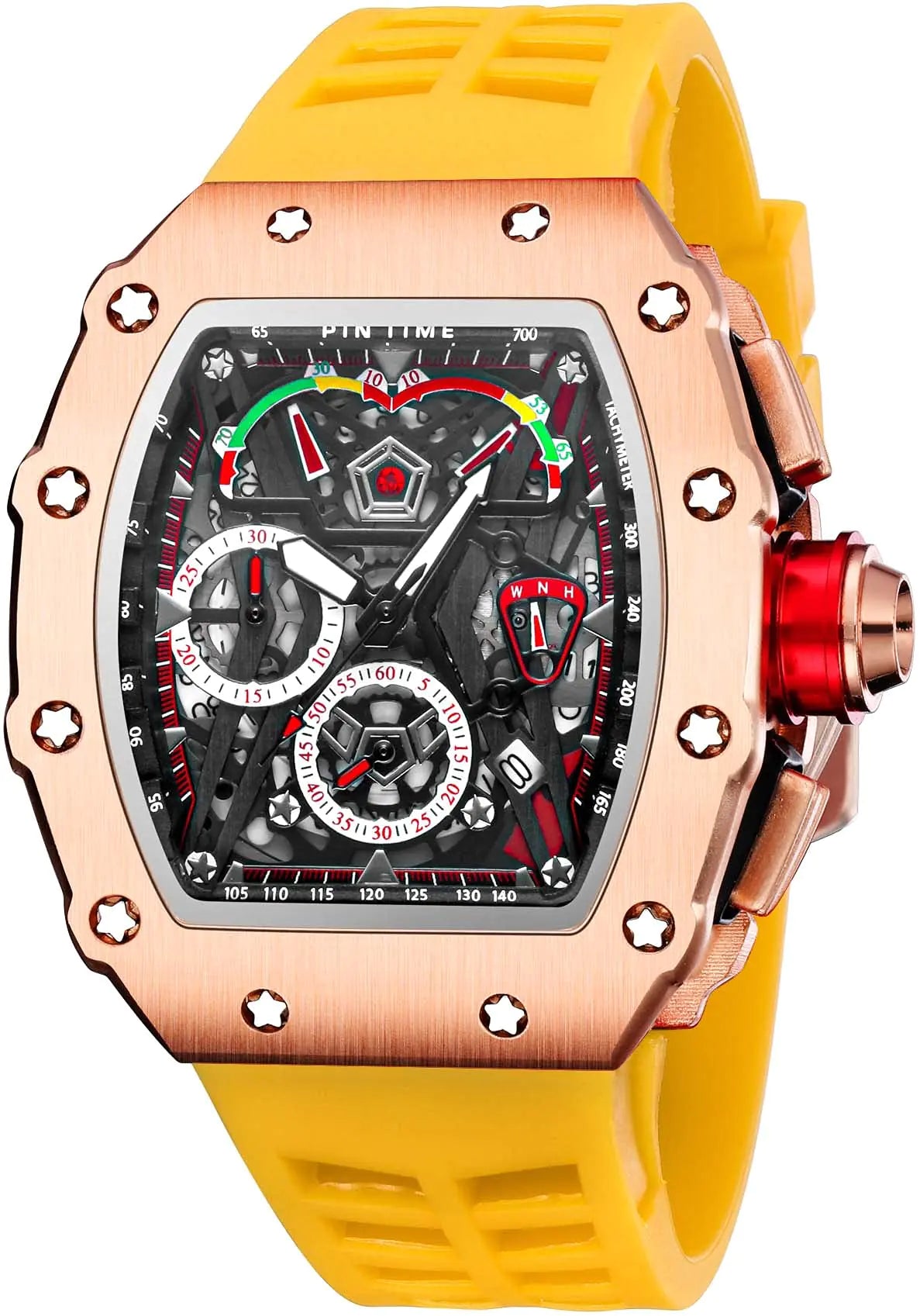 Reloj cronógrafo FANMIS Luxe Square Tonneau para hombre