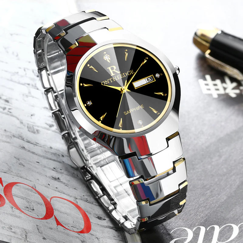 Reloj de Cuarzo de Acero de Tungsteno para Hombre