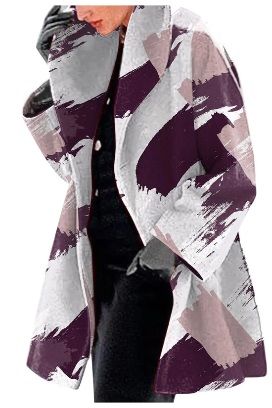 Chaqueta estampada de lana de moda para mujer