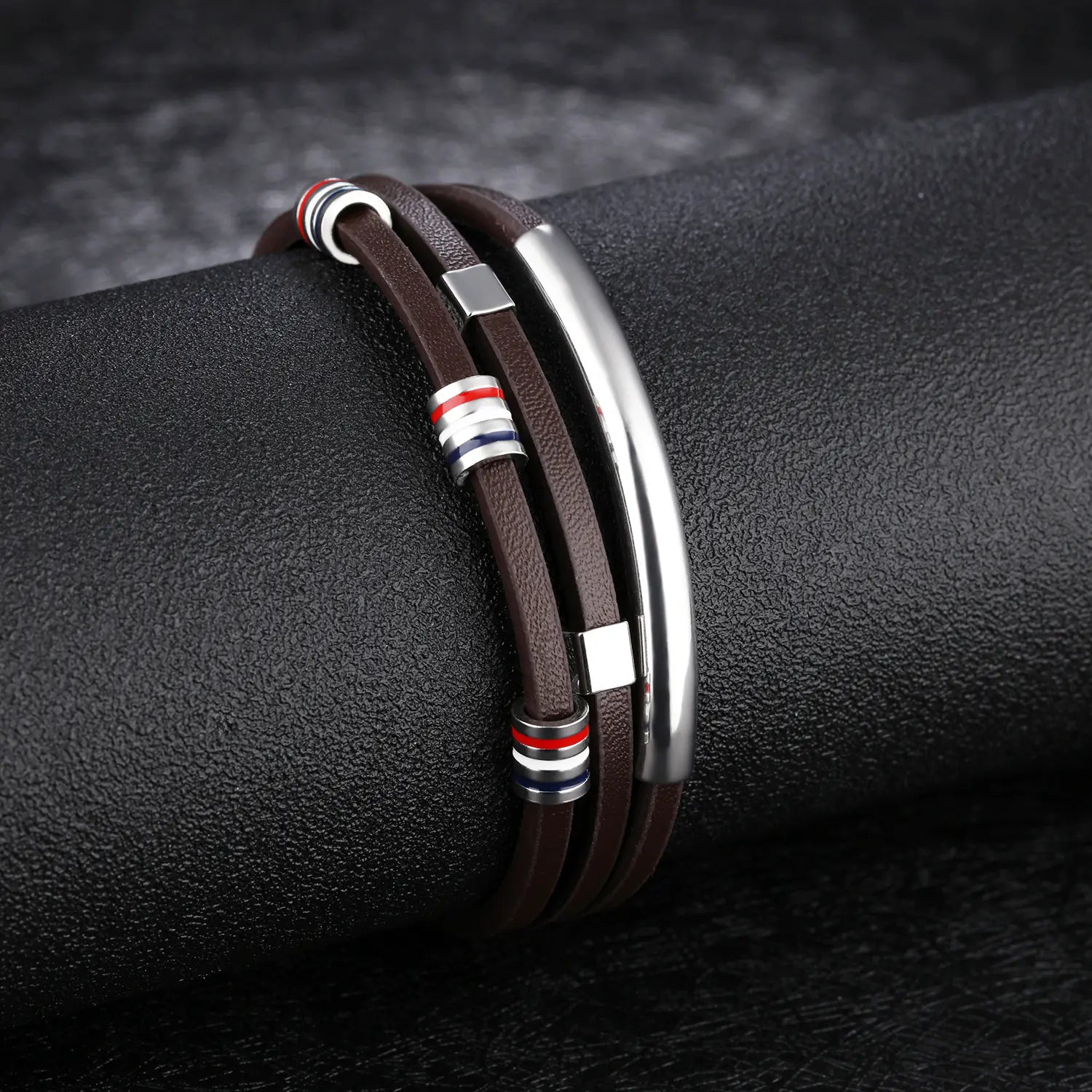 Pulsera de Cuero Trenzado para Hombres