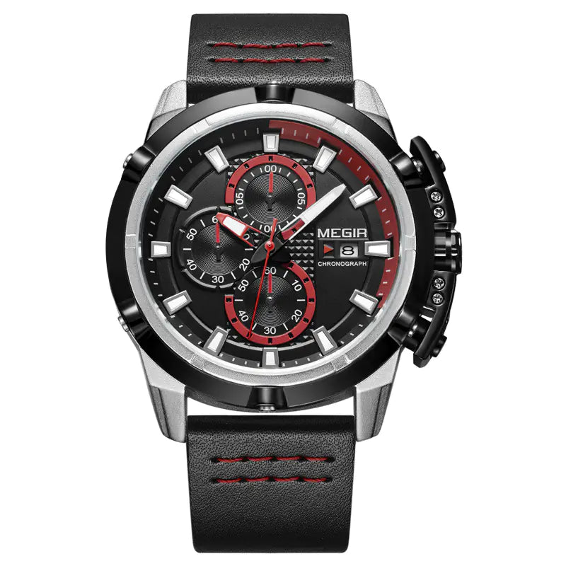 MEGIR 2062 Reloj de Cuarzo Multifuncional para Hombre