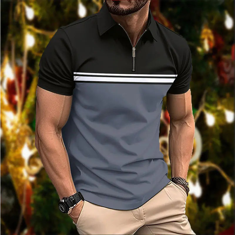 Camisa Polo a Rayas de Corte Slim y Estilosa para Hombres