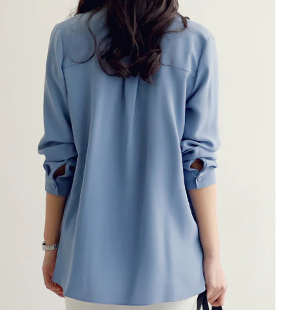 Camisa de Gasas con Detalles de Lazo