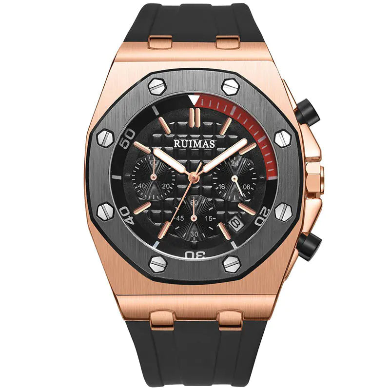 Reloj de Cuarzo de Silicona Multifuncional para Hombres - RUIMAS
