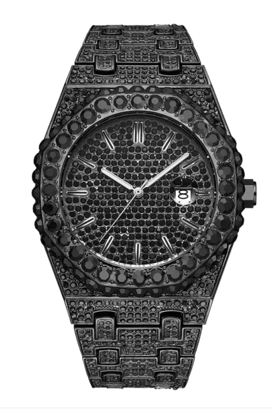 Reloj de Cuarzo para Hombre con Diamantes Estrellados