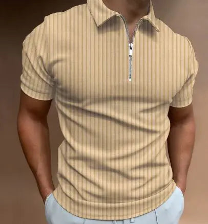 Camiseta de Rayas con Cremallera POLO para Hombre