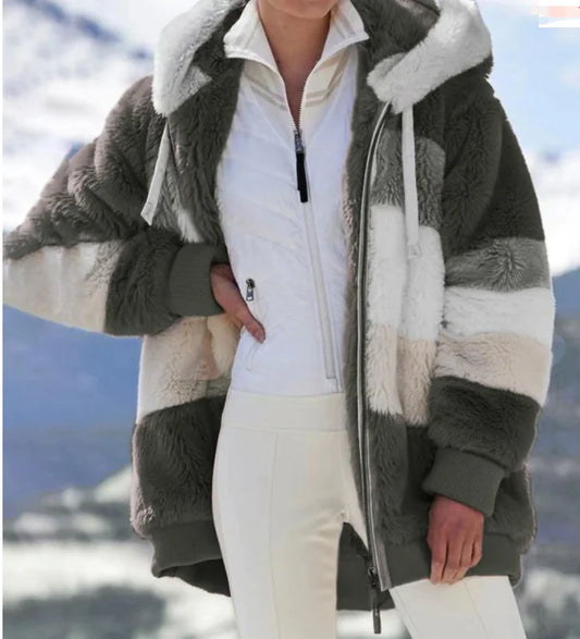 Chaqueta Holgada con Capucha para Mujer