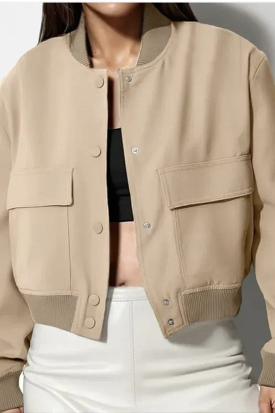 Chaqueta Corta Oversize con cuello alto