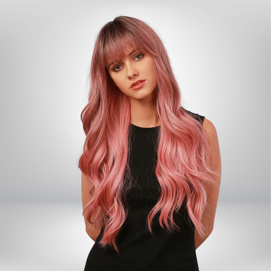Pelucas Onduladas de Gradiente Largas y Rizadas