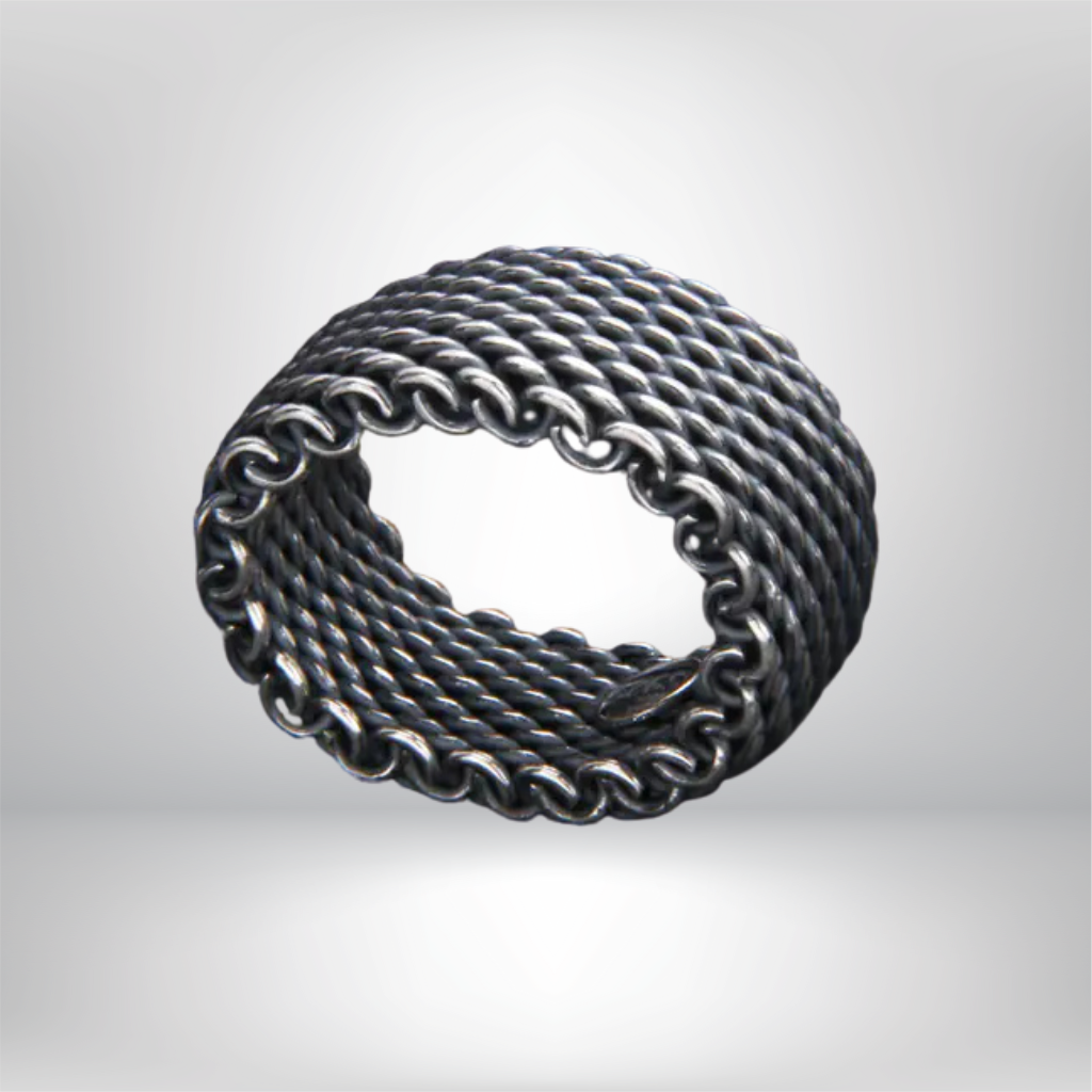 Anillo Turco Tejido a Mano en Plata Esterlina S925