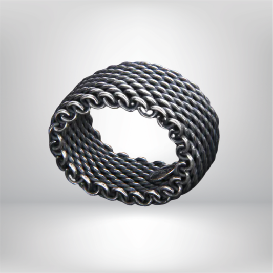 Anillo Turco Tejido a Mano en Plata Esterlina S925