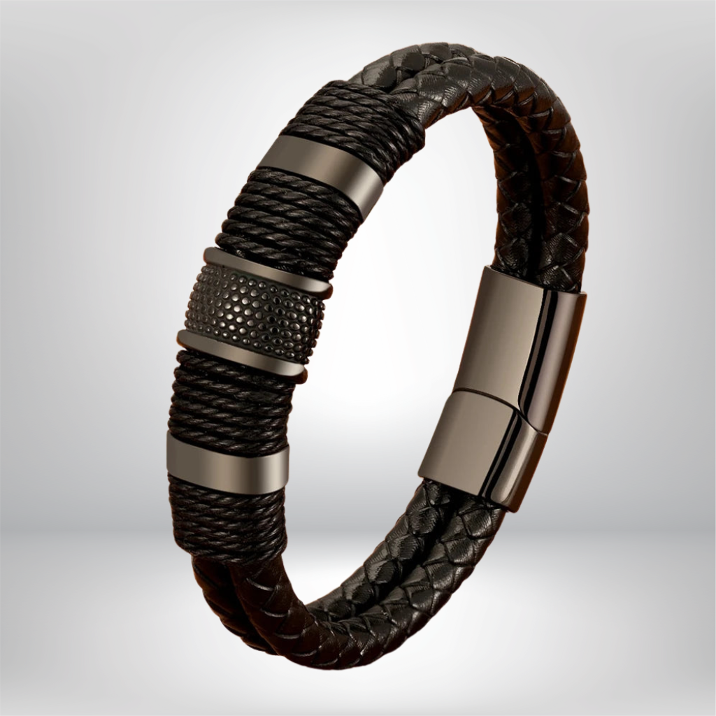 Brazalete de cuero trenzado: para el hombre moderno