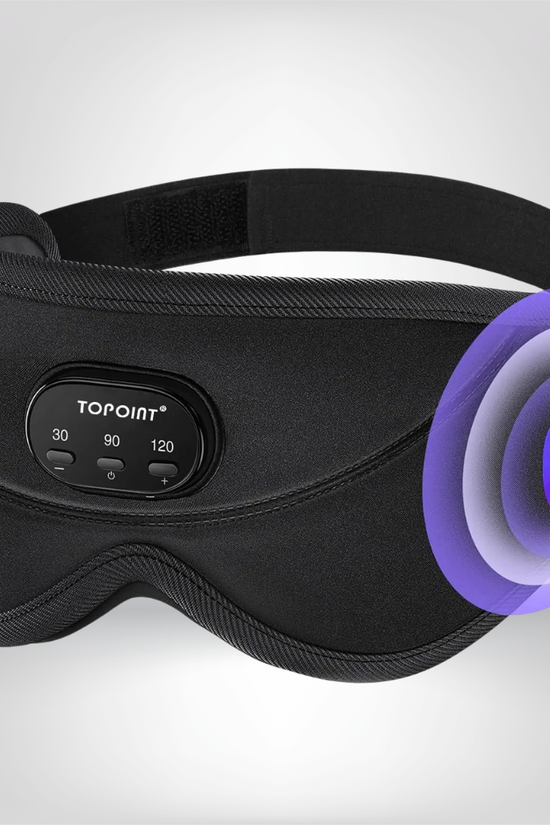 Máscara de Dormir TOPOINT con Auriculares Bluetooth 3D, Meditación, Siesta,
