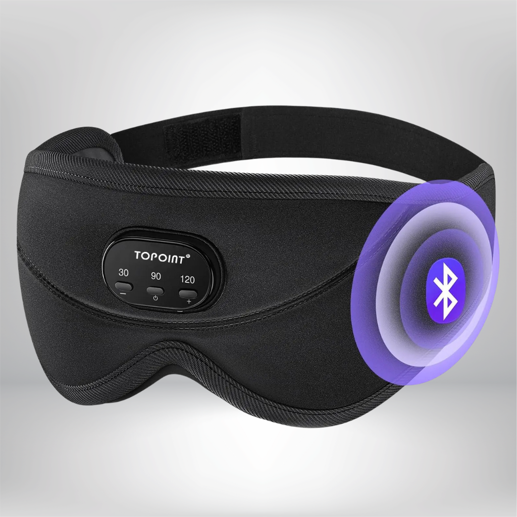 Máscara de Dormir TOPOINT con Auriculares Bluetooth 3D, Meditación, Siesta,