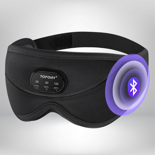 Máscara de Dormir TOPOINT con Auriculares Bluetooth 3D, Meditación, Siesta,