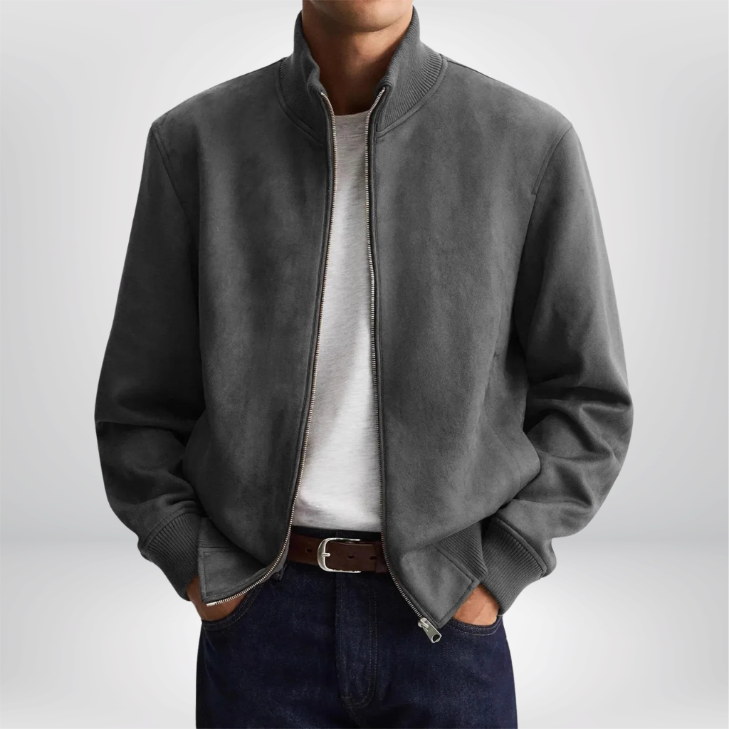 Chaqueta de tela de gamuza estilo urbano