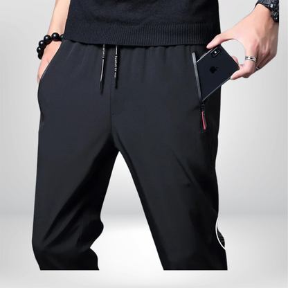 Pantalones casuales para hombre, Straight Slim Fit Elastic Waist Jogger Classic