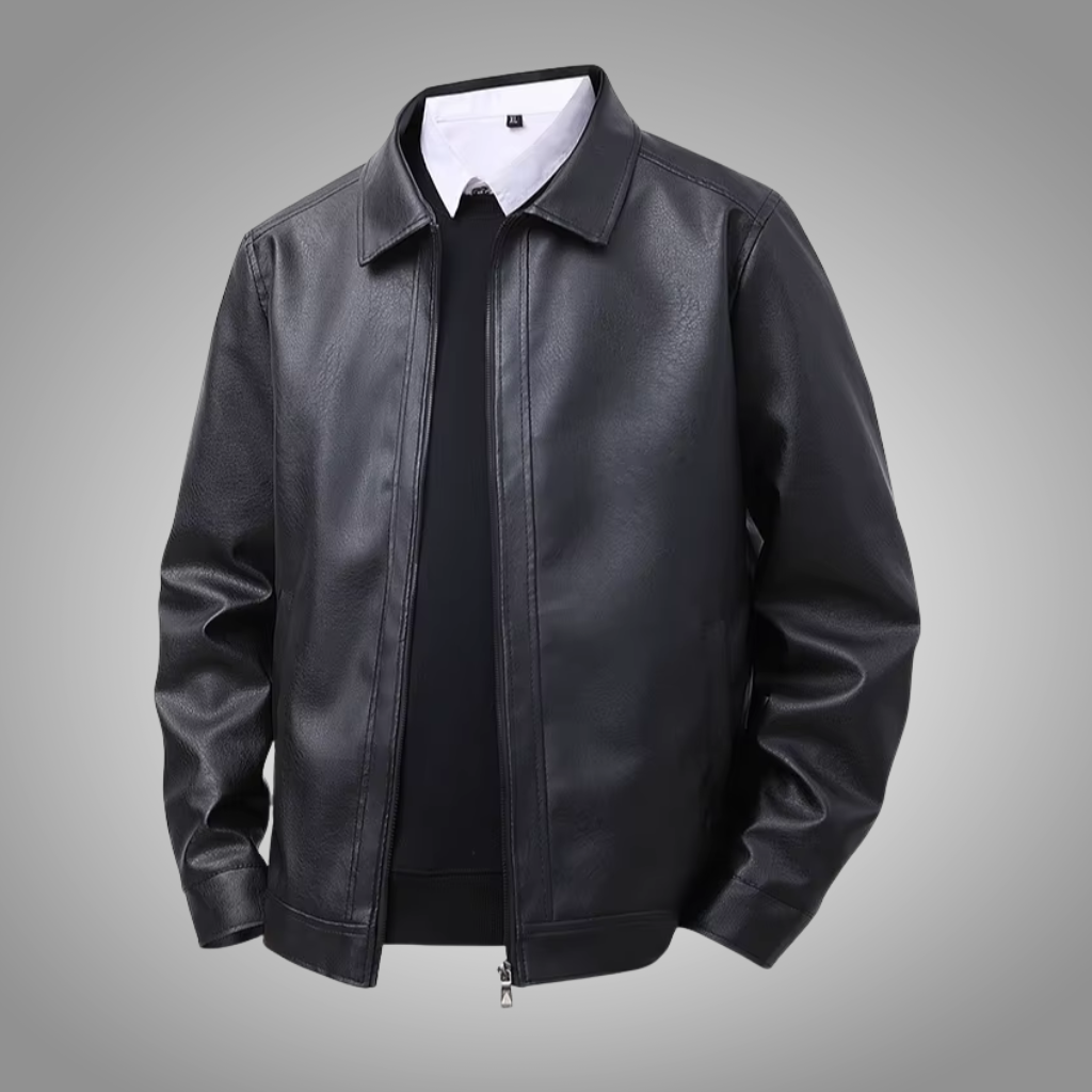 Chaqueta de cuero de corte holgado: cómoda, versátil resistente al viento y al agua.