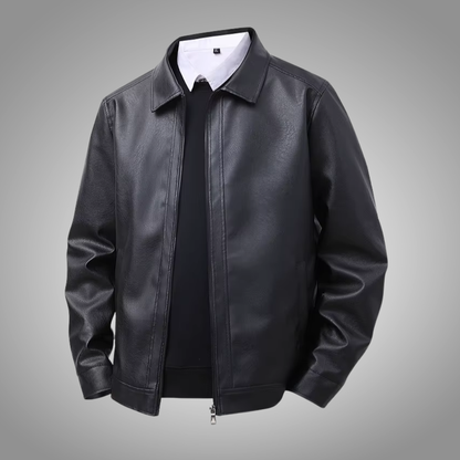 Chaqueta de cuero de corte holgado: cómoda, versátil resistente al viento y al agua.