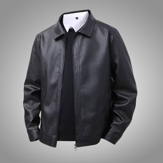 Chaqueta de cuero de corte holgado: cómoda, versátil resistente al viento y al agua.