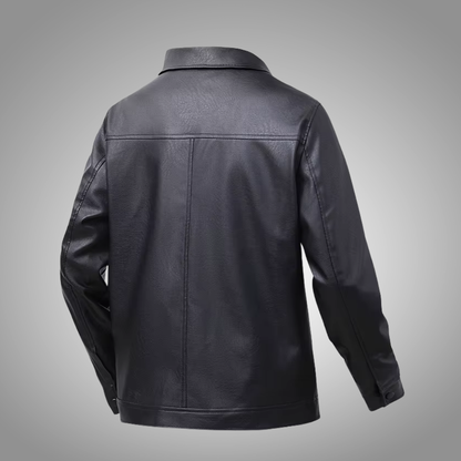 Chaqueta de cuero de corte holgado: cómoda, versátil resistente al viento y al agua.