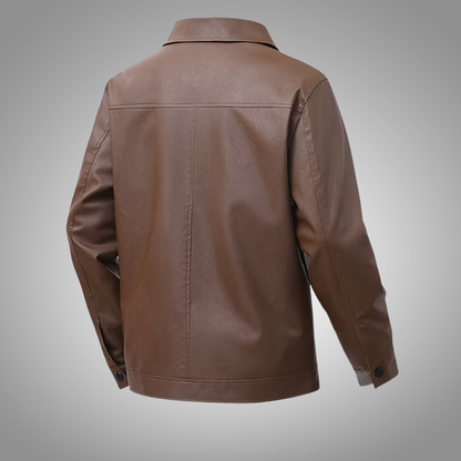 Chaqueta de cuero de corte holgado: cómoda, versátil resistente al viento y al agua.