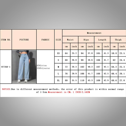 Pantalones vaqueros para muje de mezclilla de pierna ancha, de cintura alta