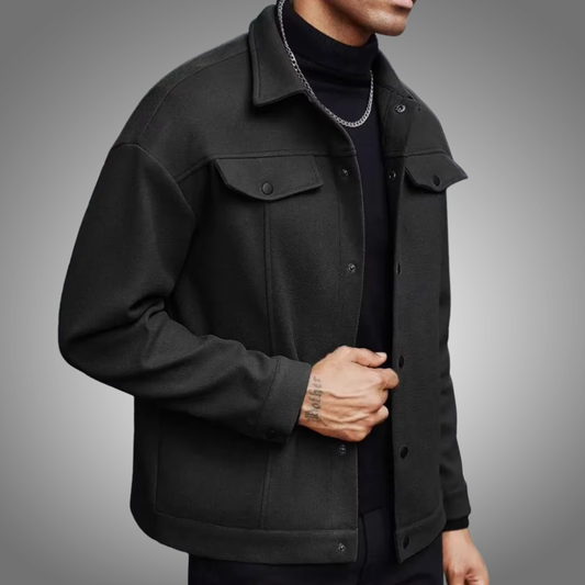Chaqueta informal de lana para hombre, estilo europeo y americano, elegante.