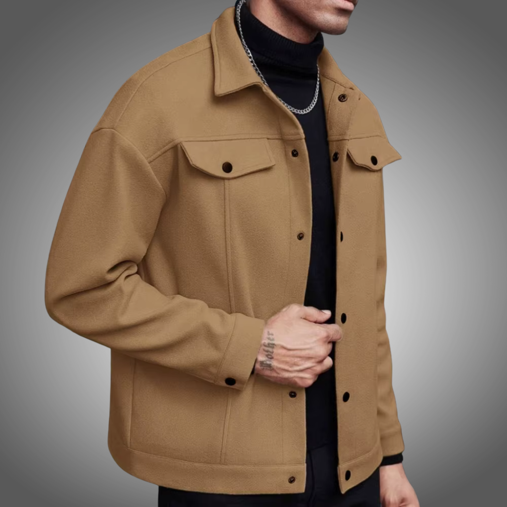 Chaqueta informal de lana para hombre, estilo europeo y americano, elegante.