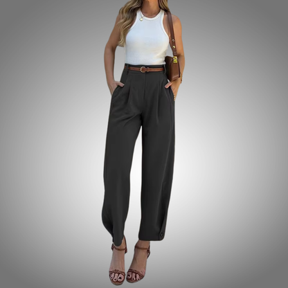 Pantalones BAMBOOBOY informales para mujer, de oficina, con banda en el tobillo