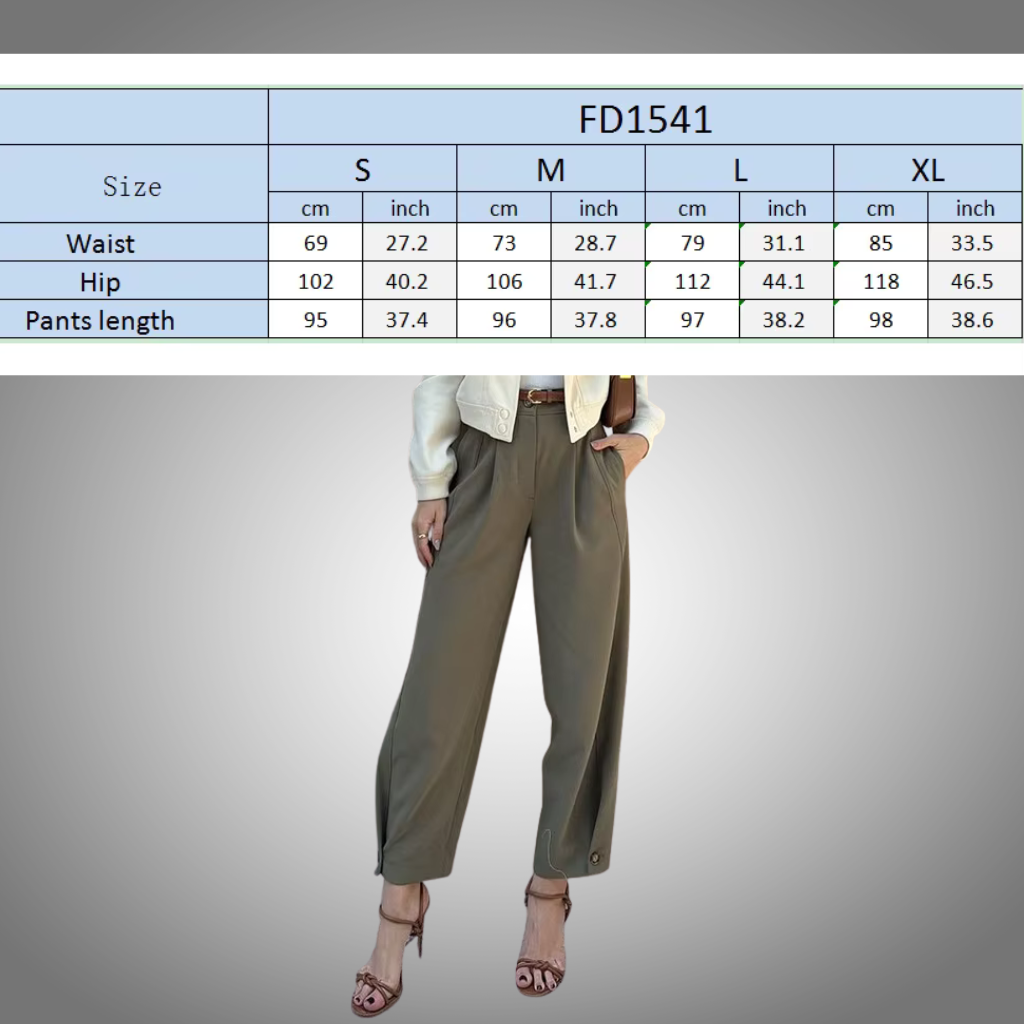 Pantalones BAMBOOBOY informales para mujer, de oficina, con banda en el tobillo