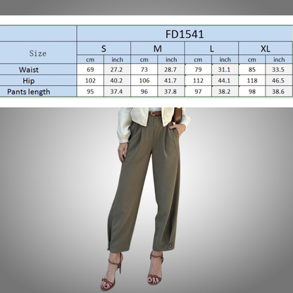 Pantalones BAMBOOBOY informales para mujer, de oficina, con banda en el tobillo