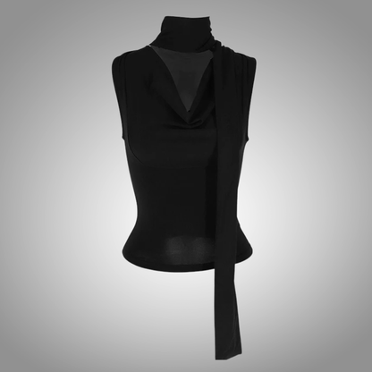 Camiseta sin mangas lisa de verano para mujer, sexy con cuello en V