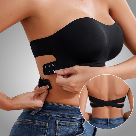 Sujetador push up sexy sin tirantes para mujer, con relleno extraíble y sin costuras