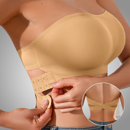 Sujetador push up sexy sin tirantes para mujer, con relleno extraíble y sin costuras