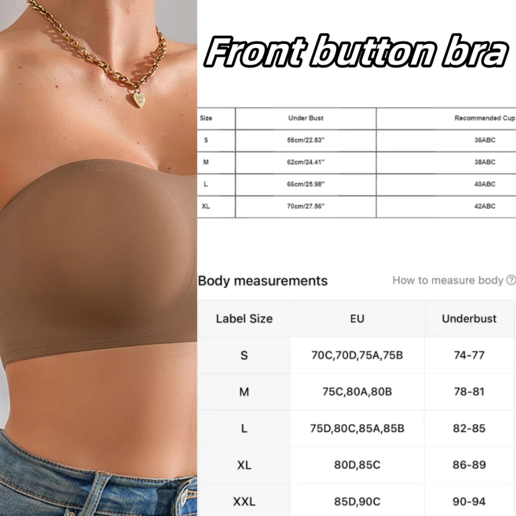 Sujetador push up sexy sin tirantes para mujer, con relleno extraíble y sin costuras