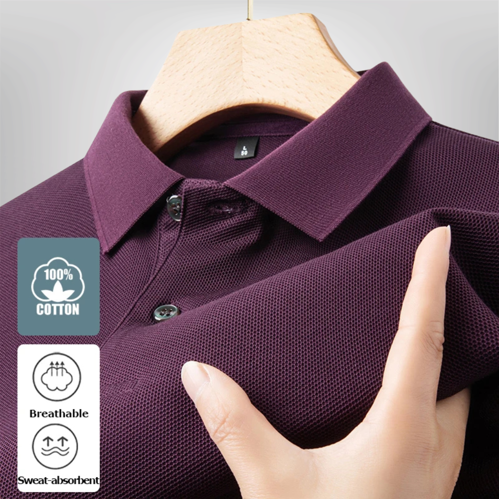 Polo 100 % algodón para hombre - manga corta