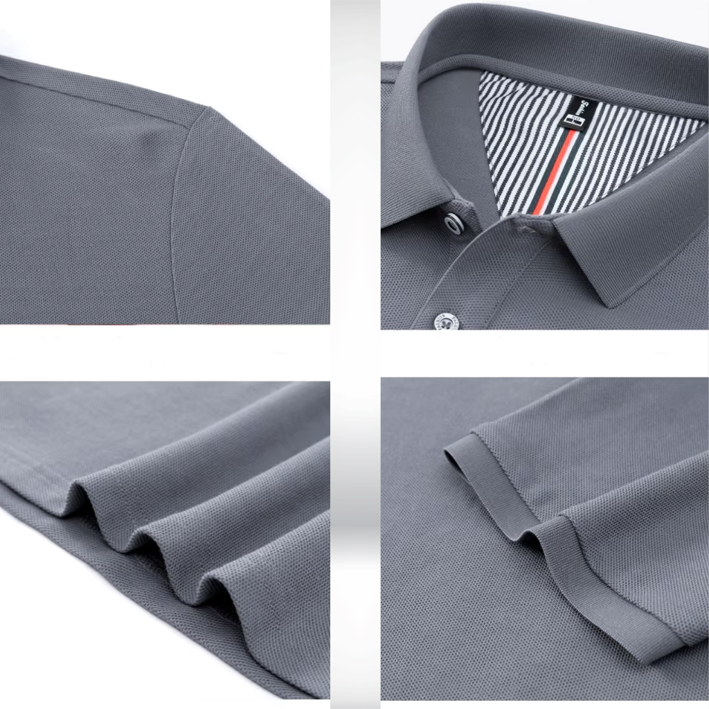 Polo de lujo de manga corta para hombre, 100% algodón puro