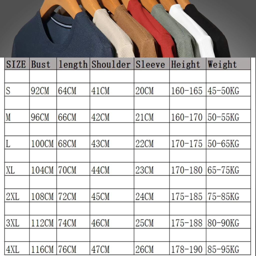 Polo liso tipo gofre de manga corta con cuello redondo para hombre