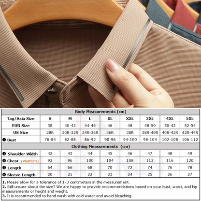 Polo para hombre, sin costuras, de primera calidad, de lujo, tejido fresco