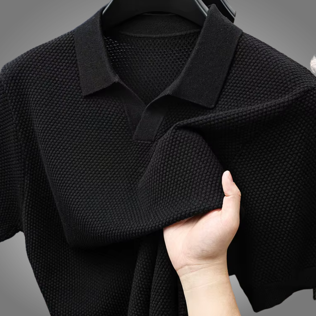 Camisa POLO de manga corta 100 % algodón con solapa para hombre.