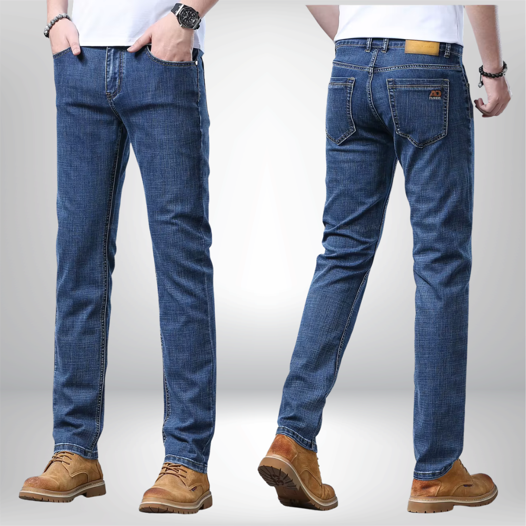 Pantalones vaqueros ajustados de color azul claro para hombre