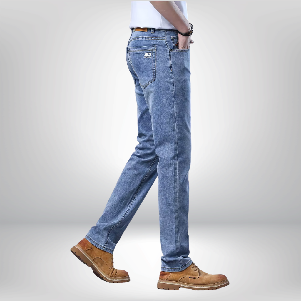 Pantalones vaqueros ajustados de color azul claro para hombre