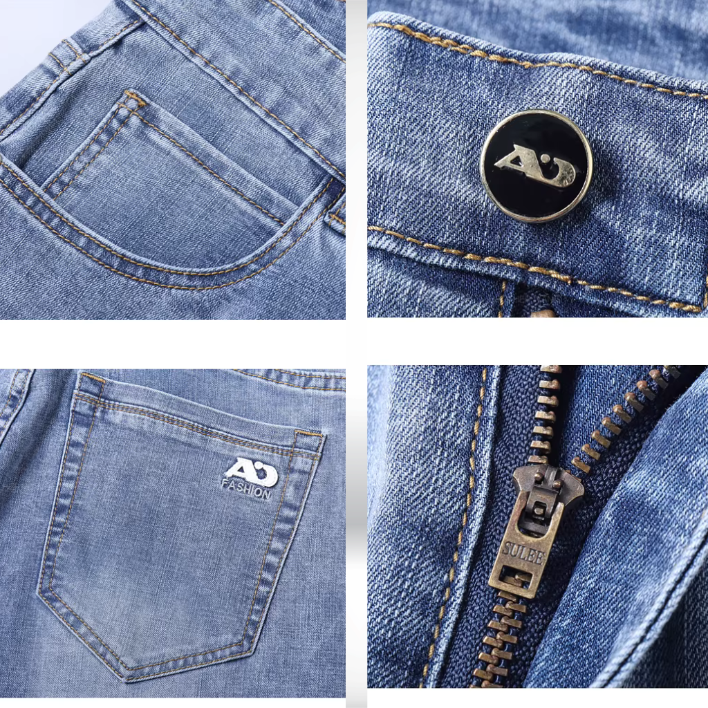 Pantalones vaqueros ajustados de color azul claro para hombre